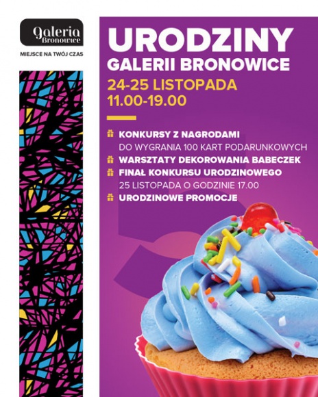 Weekend Urodzinowy w Galerii Bronowice Moda, LIFESTYLE - Już niebawem Galeria Bronowice obchodzić będzie piąte urodziny. Z tej okazji, w najbliższy weekend 24 – 25 listopada, przygotowała szereg atrakcji dla swoich klientów.